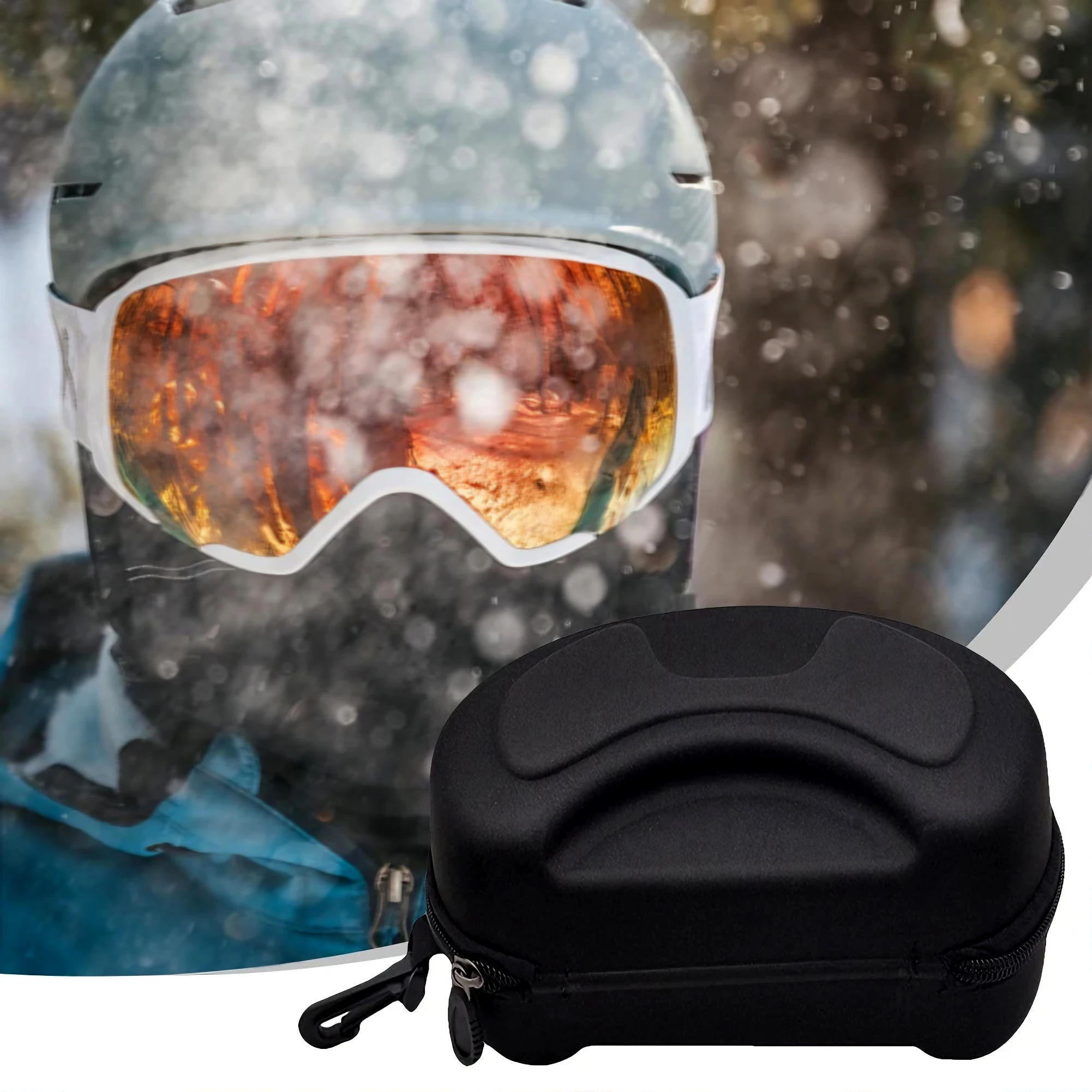 

Skiing Goggle Case, Winter Skiing Glasses Case, Snow Goggles Storage Box, EVA Hard Case For Ski Sunglasses No Sports Glasses
