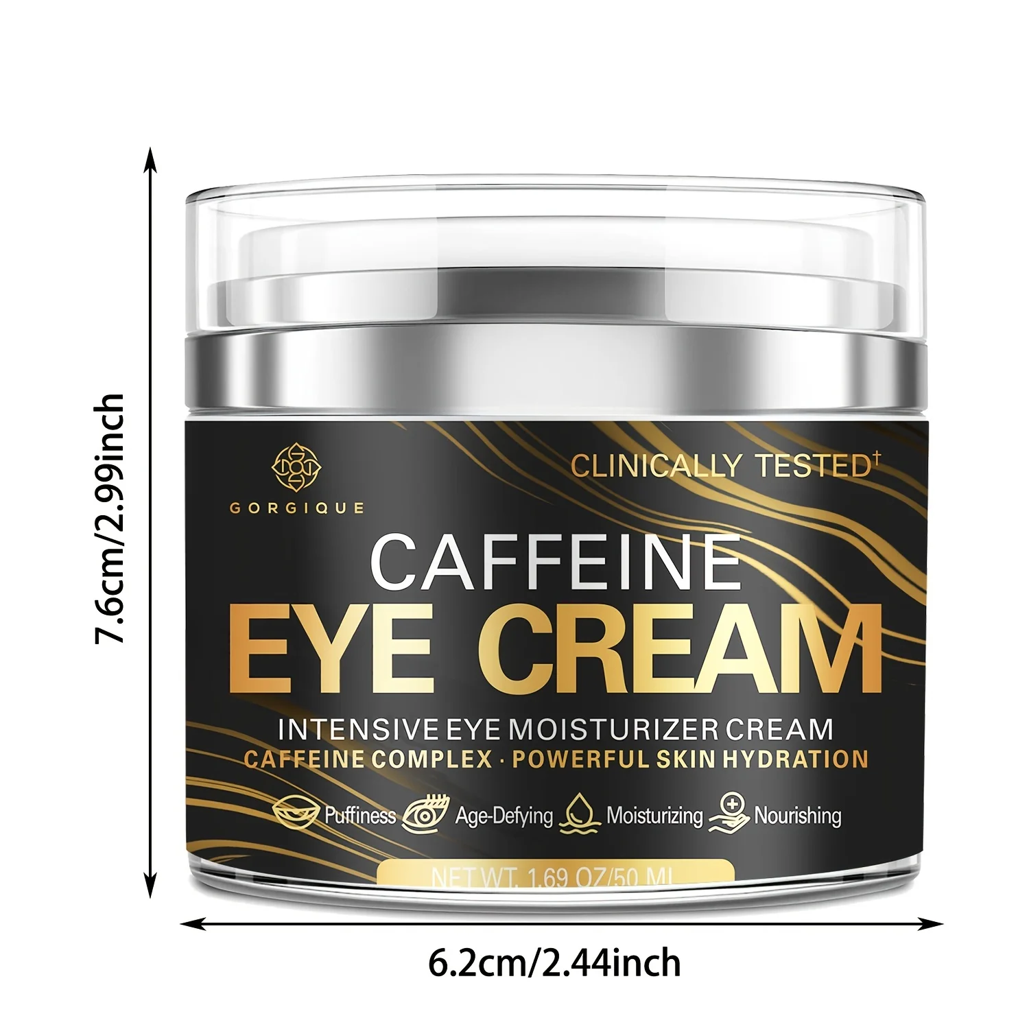 Crème anti-âge pour les yeux à la caféine, poches de vachette foncées, super poches sous les yeux, raffermissement de la peau du visage