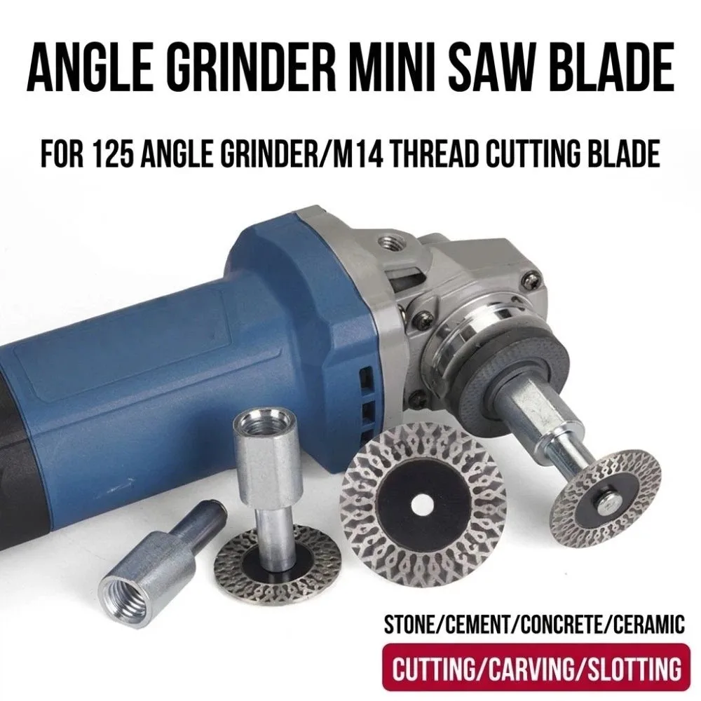 40mm Angle Grinder Diamond Cutting Disc Removable Flange Wear-Resistant M14 Extended Connecting Rod Hard Grinding Durable