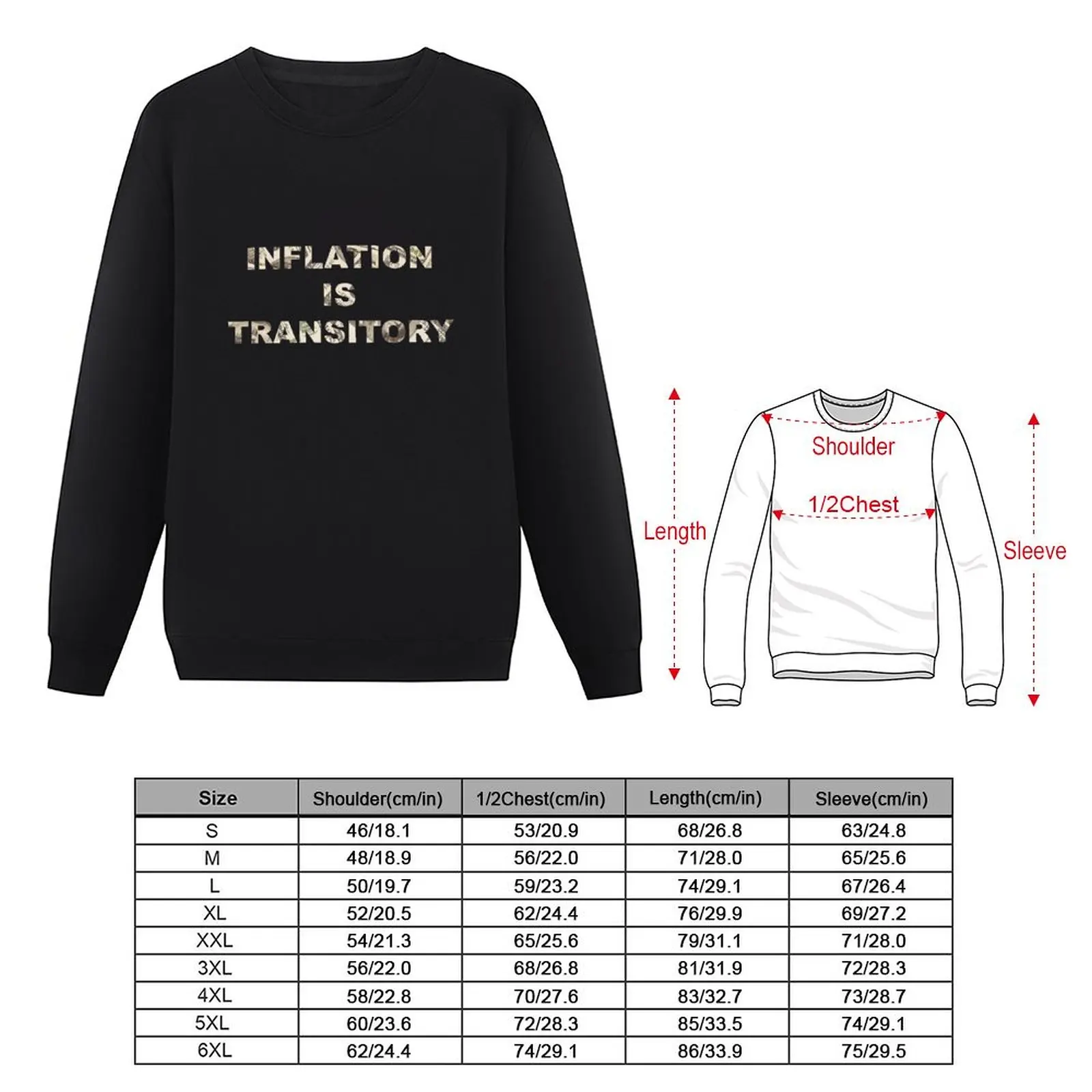 Inflation is Transitory Pullover Hoodie men's autumn clothes mens clothing streetwear men sports sweatshirt man