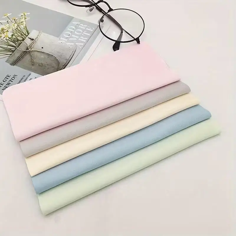 2/12pcs Random Scratch-Free Anti-Static Microfiber Cloths for Glasses, Cameras, Screens - Reusable, Soft, Home Cleaning
