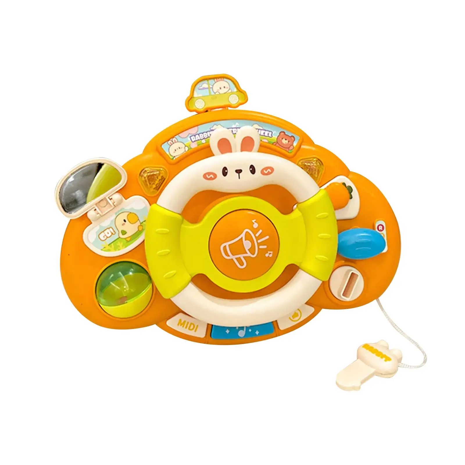 

Kids Steering Wheel Toy Interactive Roleplay Baby Musical Toys for Gift Kids