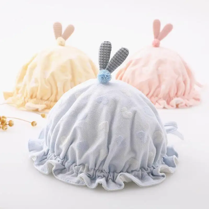 قبعة أطفال للخريف والشتاء دافئة وسميكة مناسبة للرضع والأطفال حديثي الولادة وقبعة صياد السمك وقبعة لحديثي الولادة مبطنة بالصوف