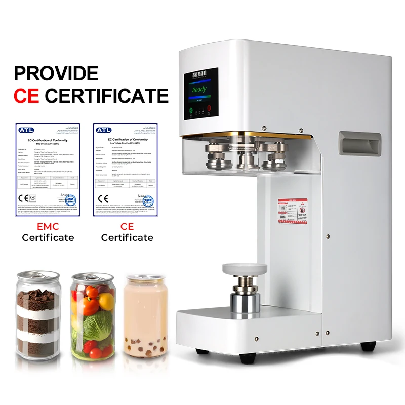 Plastic CAN Packaging Sealing Machine Seal Easy Ring Pull Plastic White Beverage Sealer Cup Can Seling Machine