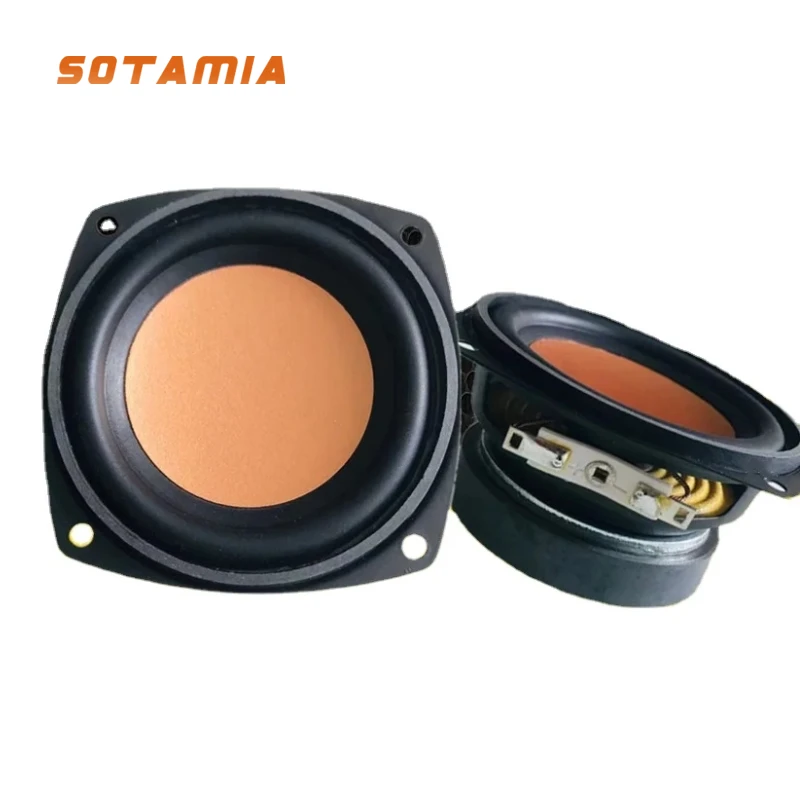 

SOTAMIA 2 шт., 3-дюймовый телефон, 4 Ом, 8 Ом, 20 Вт, Полнодиапазонный звуковой динамик с резиновыми краями, динамик «сделай сам», Домашнее аудио