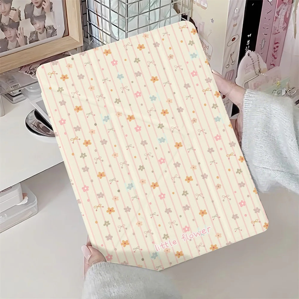 Cute Flower Case For iPad A16 11th 2025 Air 11 13 M2 M3 Pro 11 12.9 13'' 10th 9th 8th 7th 10.2 Air 4 5 Case With Pencil holder