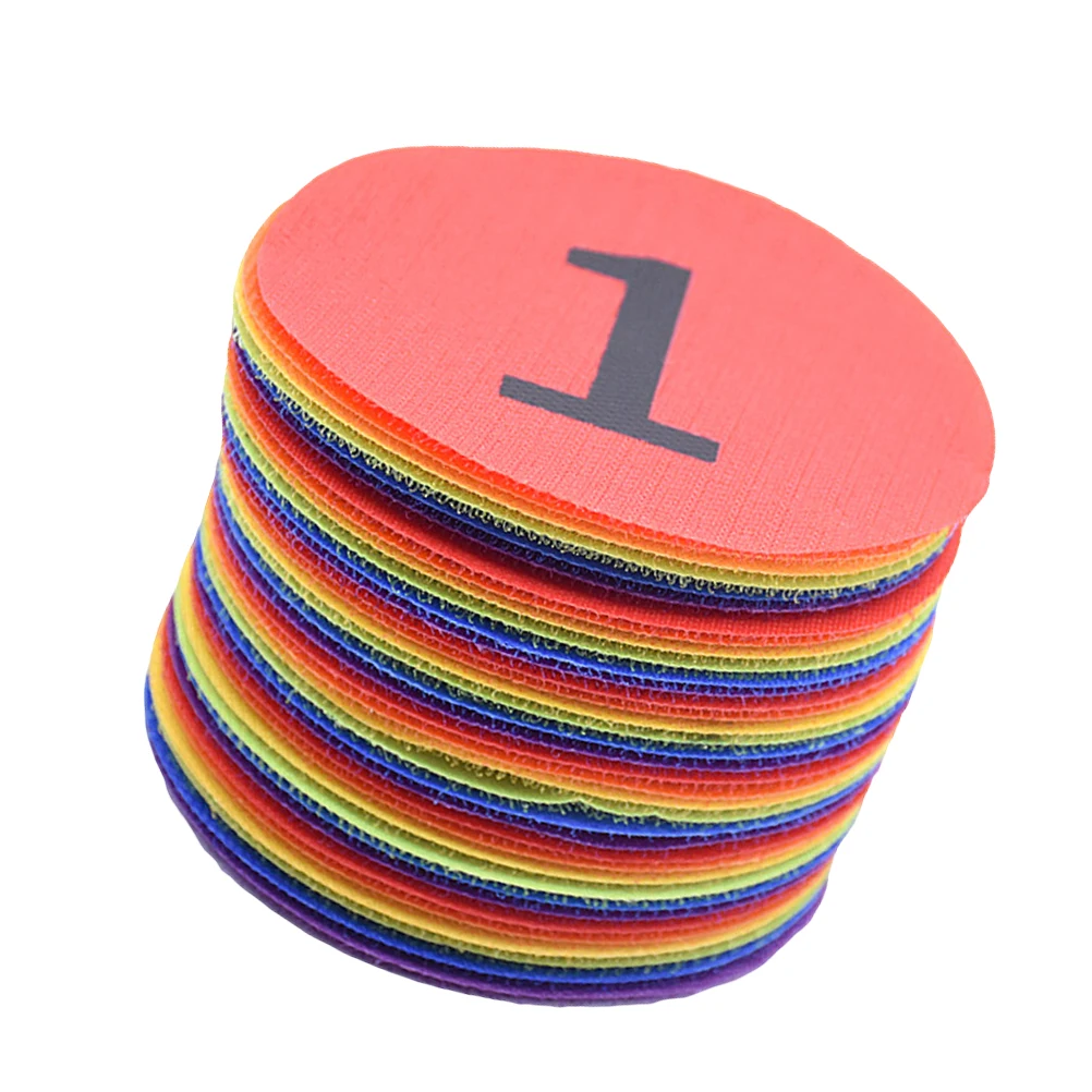 

36 Pcs Digital Carpet Numbers Spots Marker Circle Stickers Positioning Mats for Kids Rugs