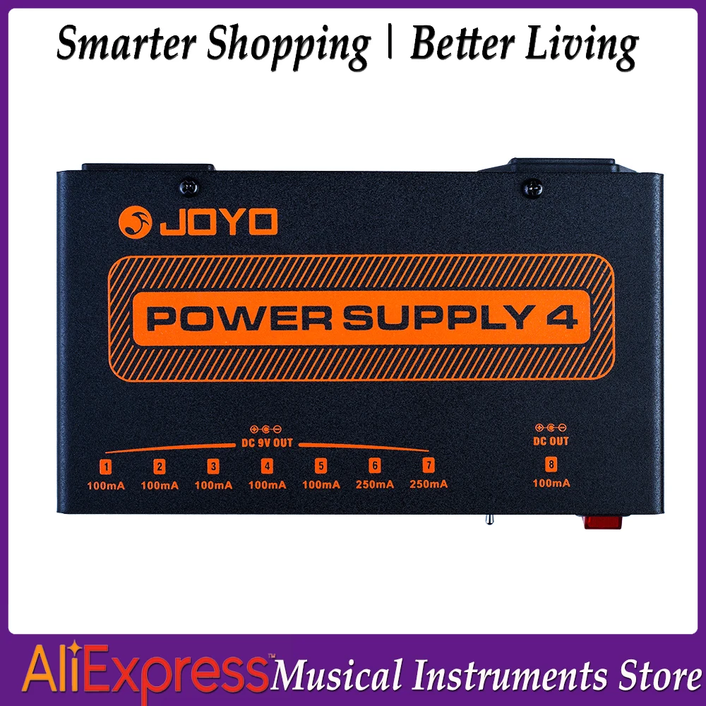 JOYO JP-04 Guitar Effect Pedal Power Supply Rechargeable Fully Independent Isolated DC Output Low Noise Ideal for Guitar Bass