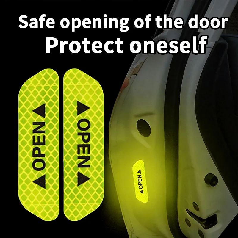 Reflective stickers - Safety anti-collision device for car doors at night - Door warning strips - Decorative car stickers