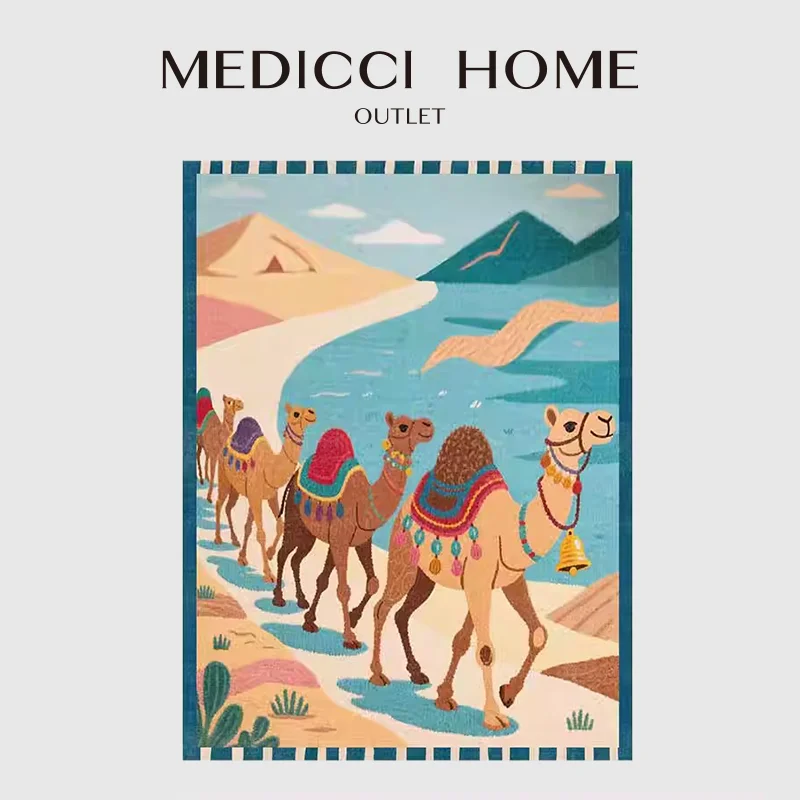 Medicci Home Uniquely Design The Ship Of The Desert Carpet Super Soft Area Rugs Floor Mat Wall Hanging Exotic Style Home Decor