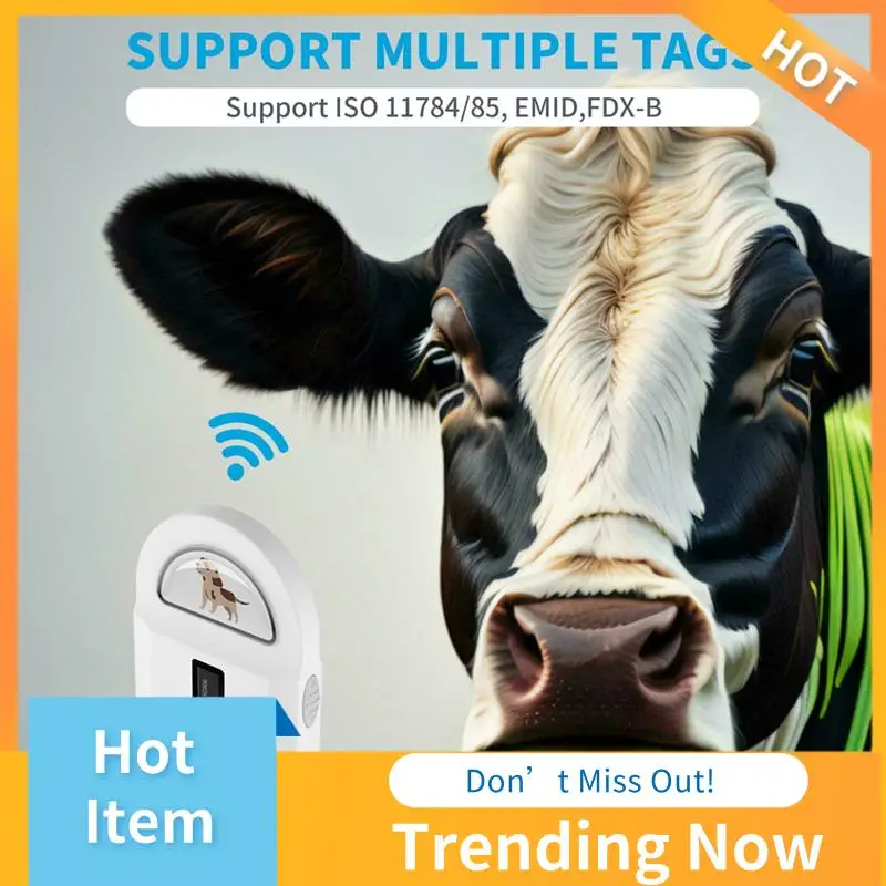 Top Deals 134.2Khz RFID Reader Pet Microchip Scanner Portable Animal Chip Reader For Animal ID Number Identification