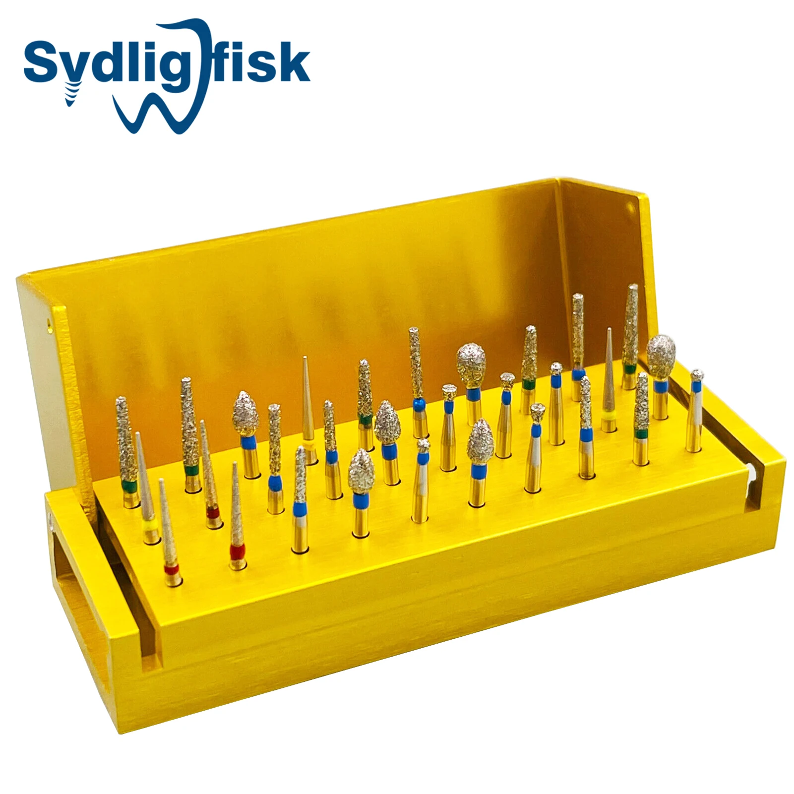 30Pcs/Set Dental Diamond Burs for High Speed Handpiece Turbine Dentist Tool Dental Lab Instrument Dentistry Tools