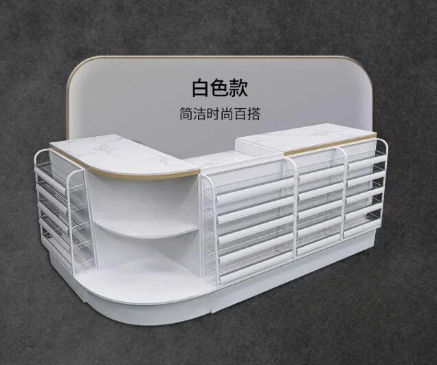 Supermarket Cashier Cigarette Cabinet Combination Small Corner Bar Glass Cigarette Counter Simple Convenience Store Cashier Desk