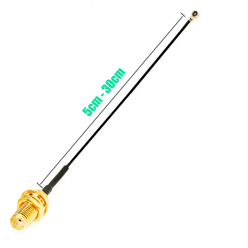 MHF4 UFL to SMA Female 0.81mm Coax Cable U.FL IPX4 IPX1 1.13 Pigtail Jumper for Network Card Radio Antenna Mini PCI M.2