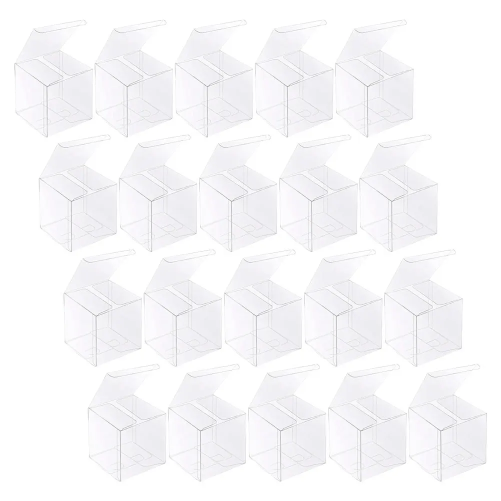 

20Pcs Gift Boxes Transparent Small Candy Storage Boxes Party Favor Containers Wedding Birthday Packaging Cases