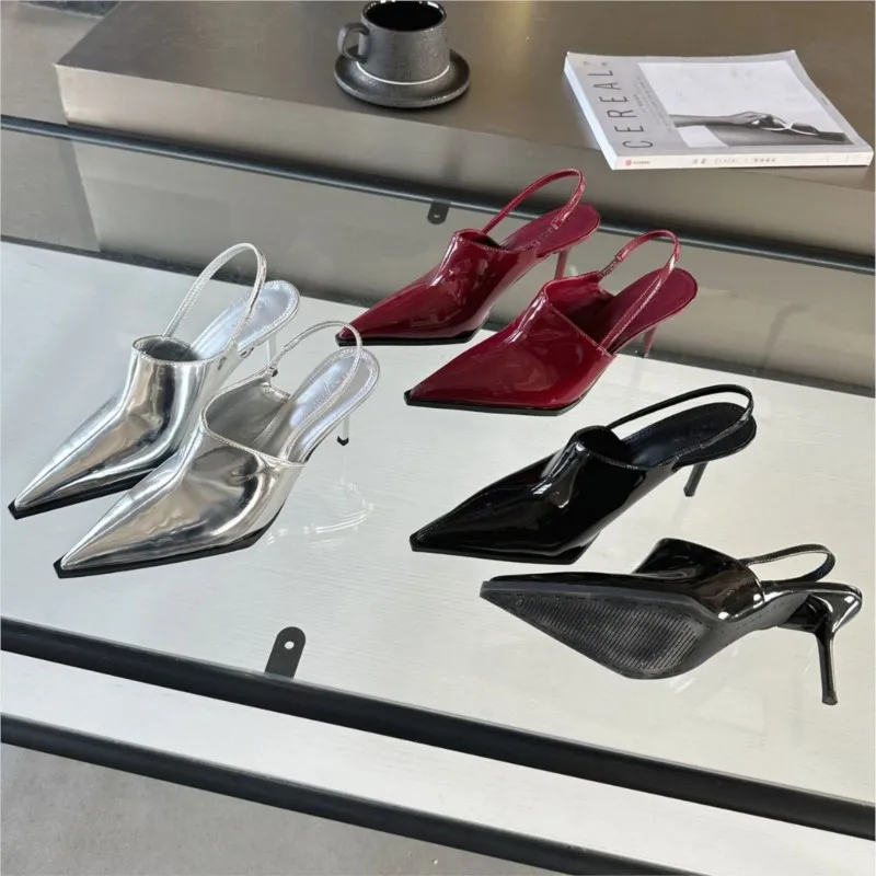 

Новые модные туфли с острым носком и неглубоким носком, женские пикантные свадебные сандалии на тонком высоком каблуке