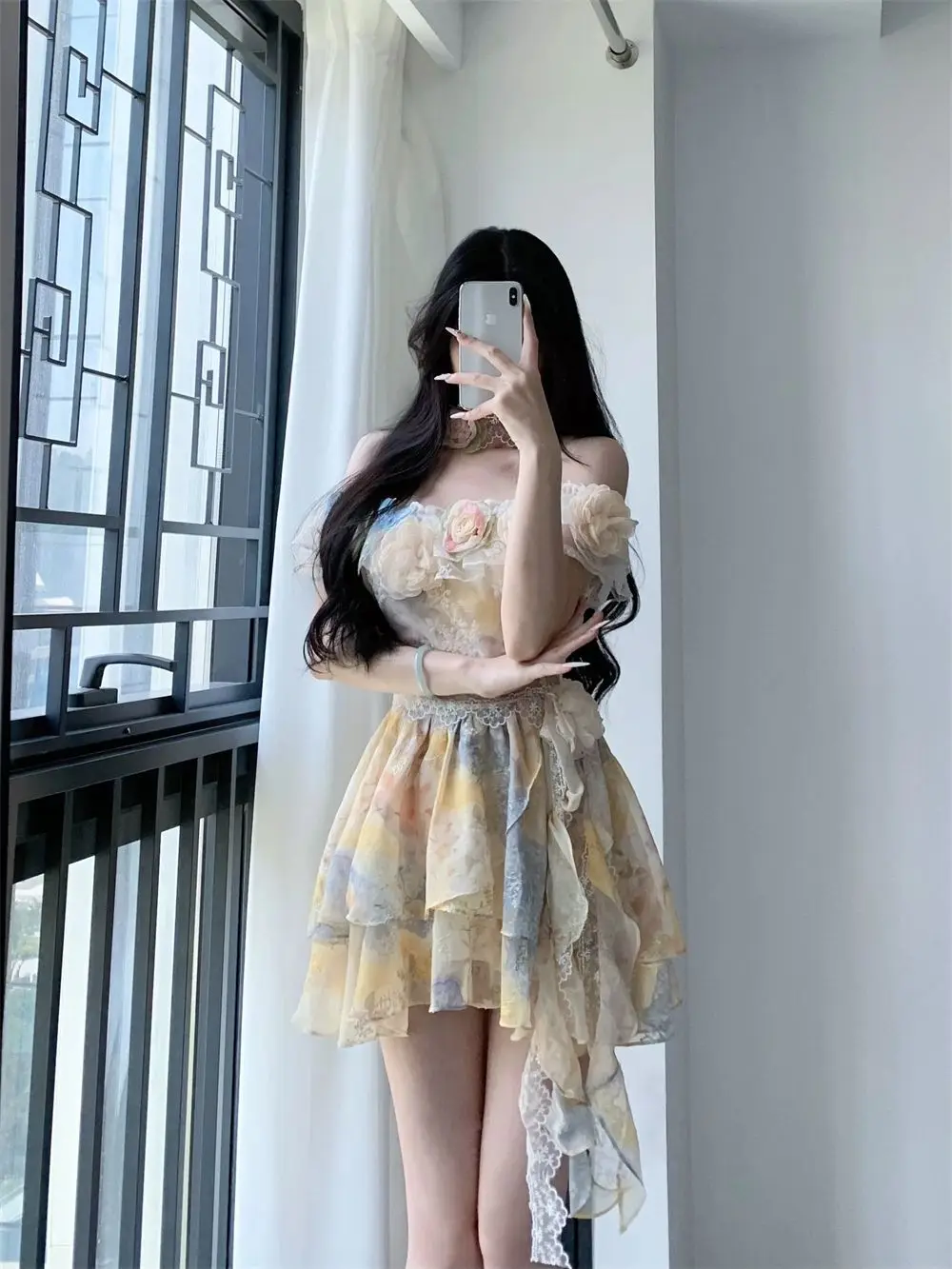 ฤดูร้อนหวาน Y2k เรโทรสง่างามชุดผู้หญิงปิดไหล่ดอกไม้ออกแบบชายหาดสไตล์หญิงเซ็กซี่เก๋ไก๋เกาหลีเสื้อผ้ายอดนิยม