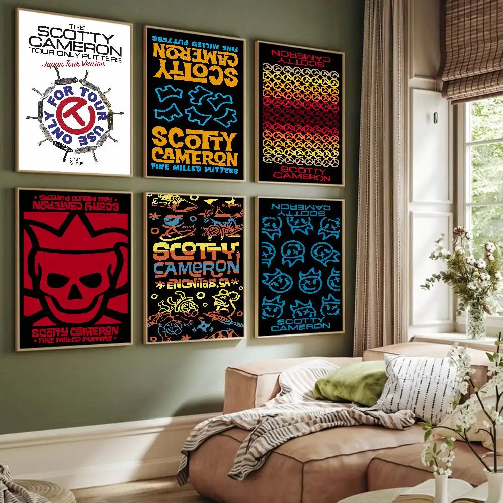 Golf S-scotty C-camerons DIY Sticky Poster Fancy Wall Sticker For Living Room Bar Decoration Wall Decor