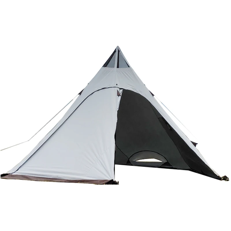 2026 Lightweight Teepee Camping Tent with Removable Inner Mesh, 300D Nylon 1-3Persons for Backpacking Hiking Fishing Winter Camp