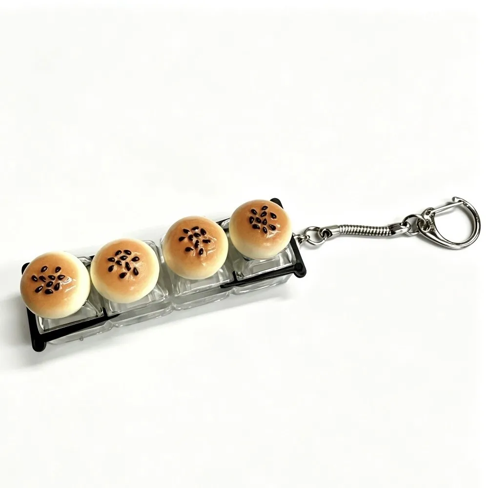 4 Key Anti-stress Pendant Mechanical Finger Button Keyboard Keychain Pass The Time Cheese Keycap Fidget Keychain Bag Charms