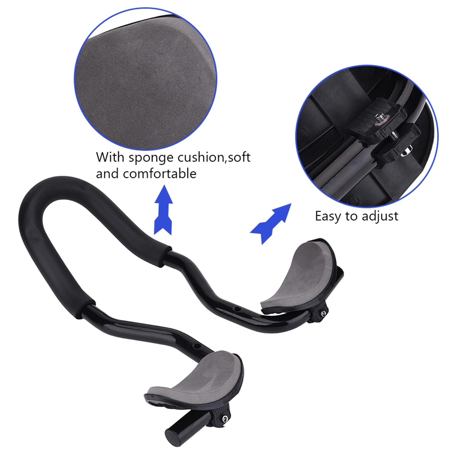 Road Bike Rest Handlebar Stable Aluminum Alloy Rest Handlebar with Sponge Cushion For MTB Road Bike Bike Rest Handlebar