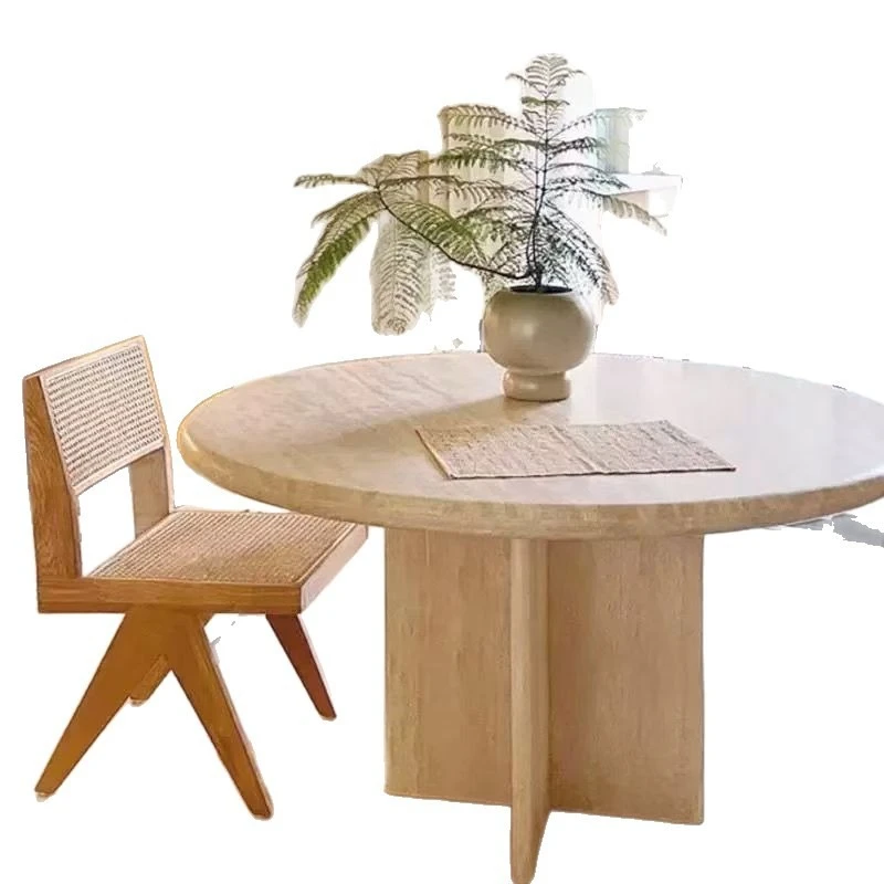 

Dining table Modern simple high-end round dining table Creative design Light luxury dining table