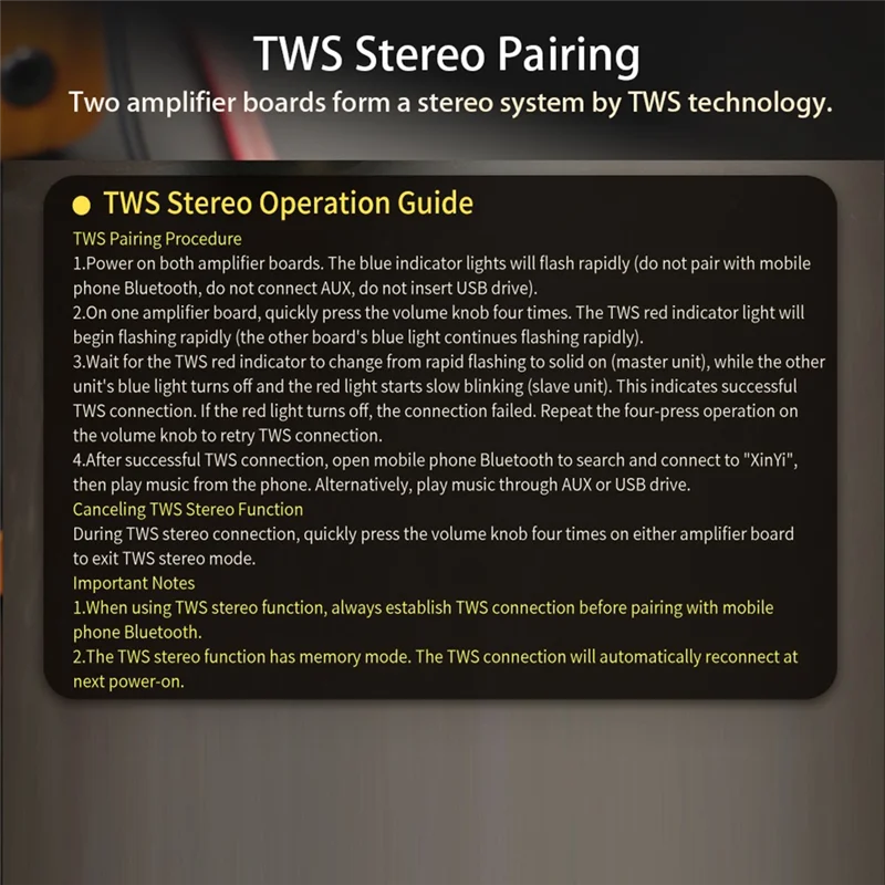 M18K-XY-301W Single Channel 30W Bluetooth Digital Audio Amplifier Module DC 9-24V TWS Support Amplifier Board