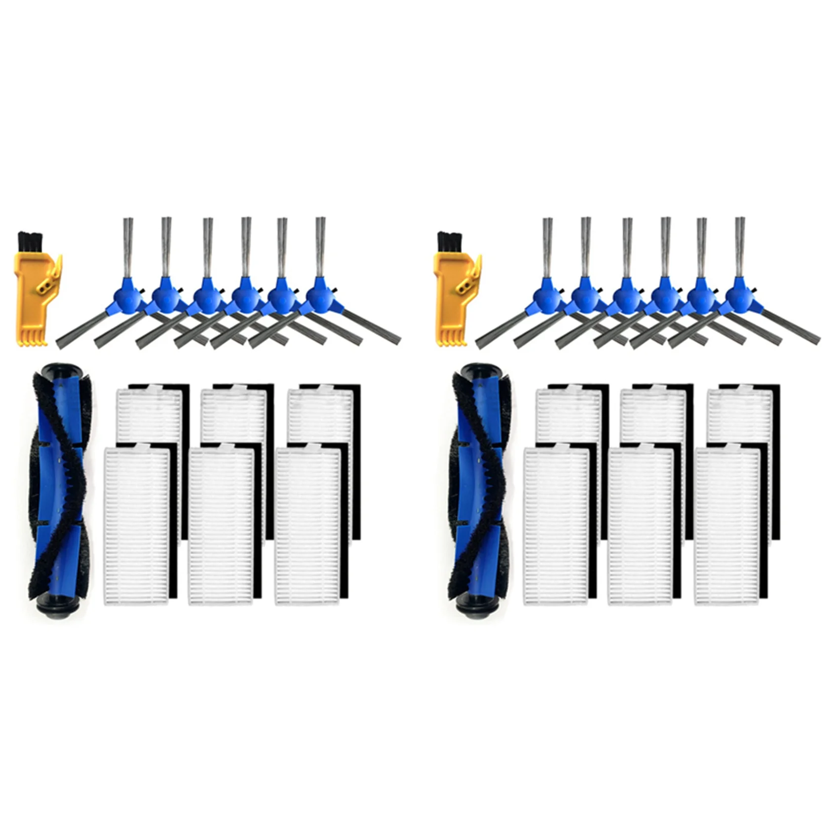 ABZA-Kit di ricambio compatibile Eufy Robovac 11S Robovac 30 Accessori, filtri per aspirapolvere, spazzole laterali, spazzola rotante, confezione da 28
