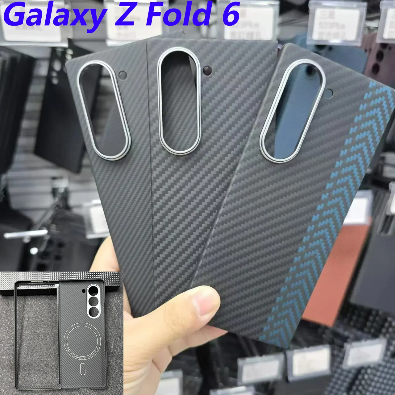 Для Samsung Galaxy Z Fold 6 Magsafe Aramid Fiber Ультратонкий защитный чехол для телефона из углеродного волокна с рассеиванием тепла Z Fold6
