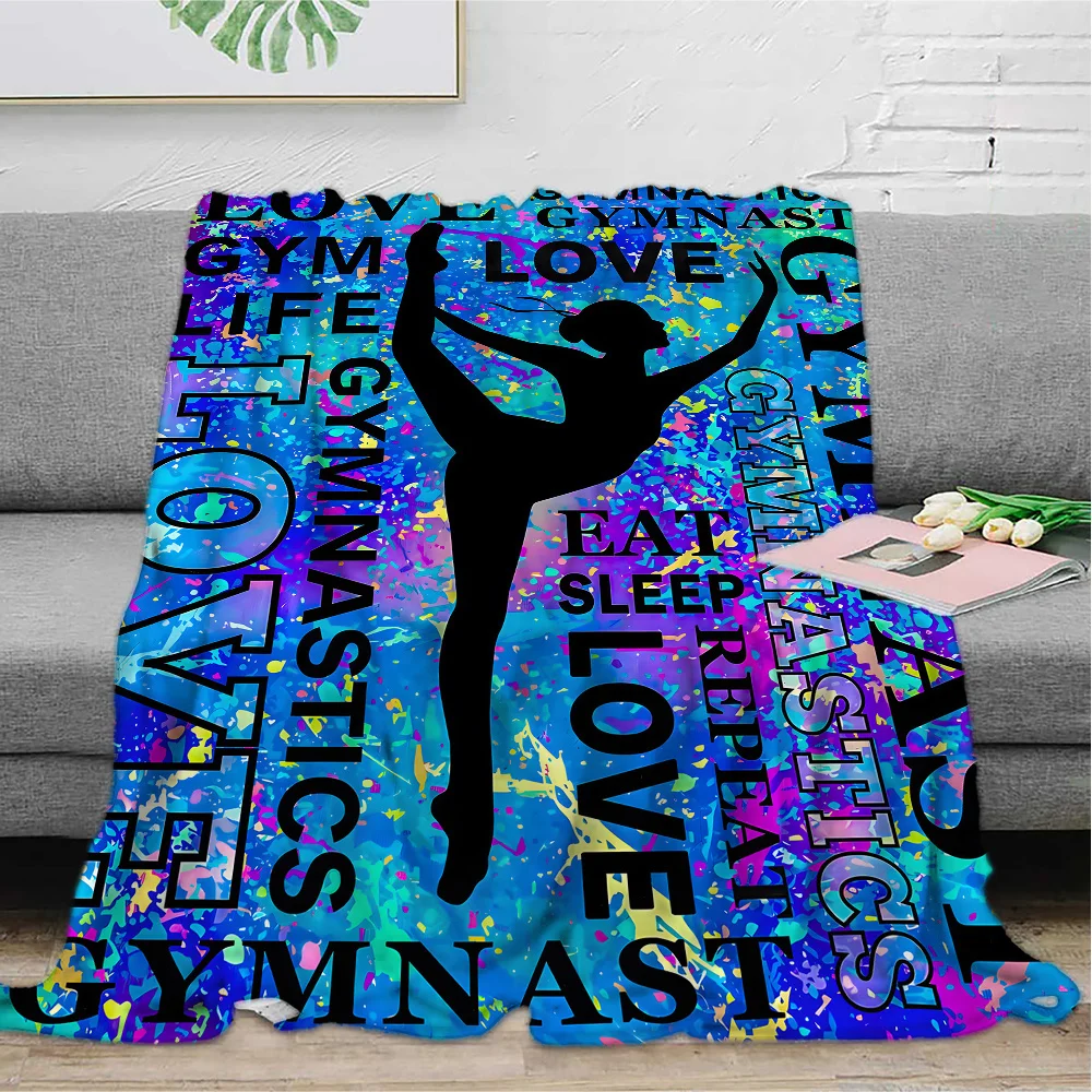 

Cozy Blanket Gymnastics Enthusiasts Dream Printed Living Room Bedroom Bed Sofa Carpet Sleeping Blanket Perfect for Family Decor