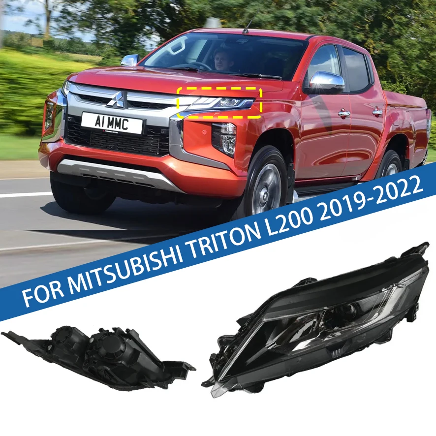 

For Mitsubishi Triton L200 2019 2020 2021 2022 Front Bumper Head Light Headlamp Driving Headlight Turn Signal Light
