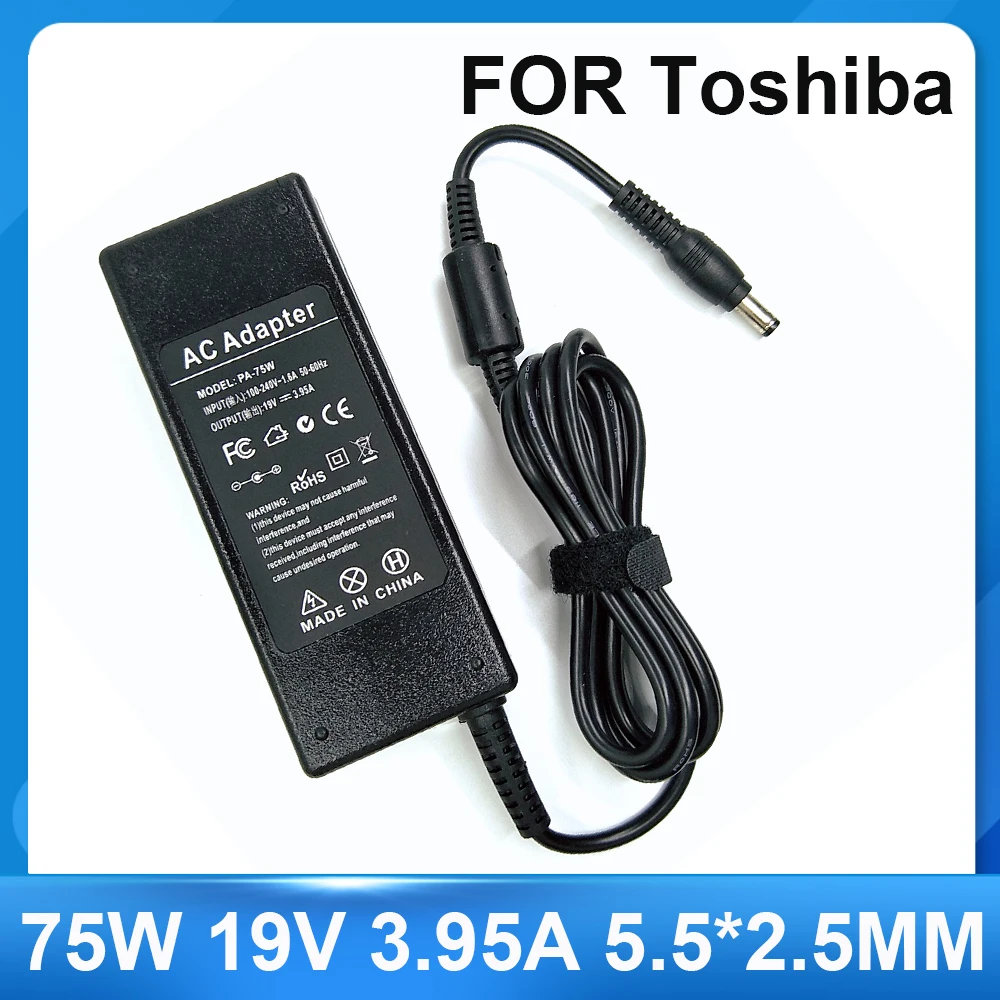 75W 19V 3.95A 5.5*2.5mm Laptop AC Adapter Charger for Toshiba Satellite PA-1750-04 PA-1750-01 PA-1750-24 PA-1750-09 PA3715U-1ACA