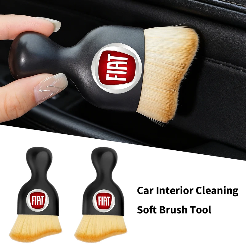 Car Interior Cleaning Tool Dashboard Air Outlet Soft Brush For FIAT Abbas 500 Panda Bravo Punto Tipo Linea Freemont Accessories