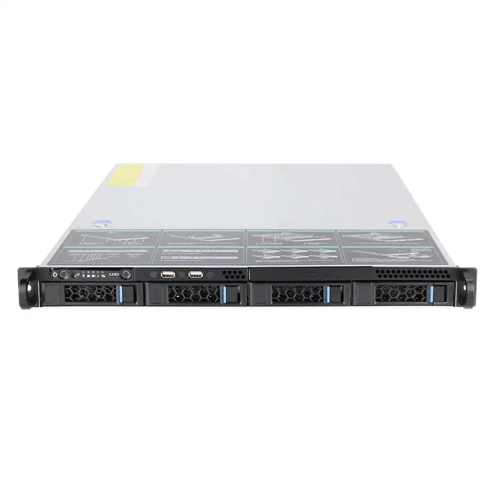 1U storage rack type hot swappable server chassis 4 hard disk directly connected 6GB/SATA backplane empty chassis