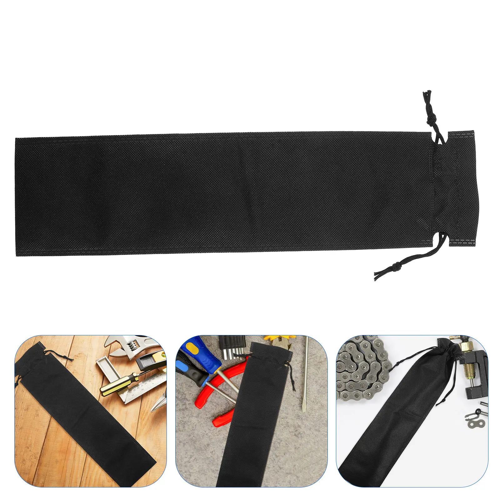 

Nonwoven Drawstring Pouch for Bike Tire Repair Kit Tire Cleaning Hook Stone Scraper Organizer Storage Bag Cyclist Tool Carry