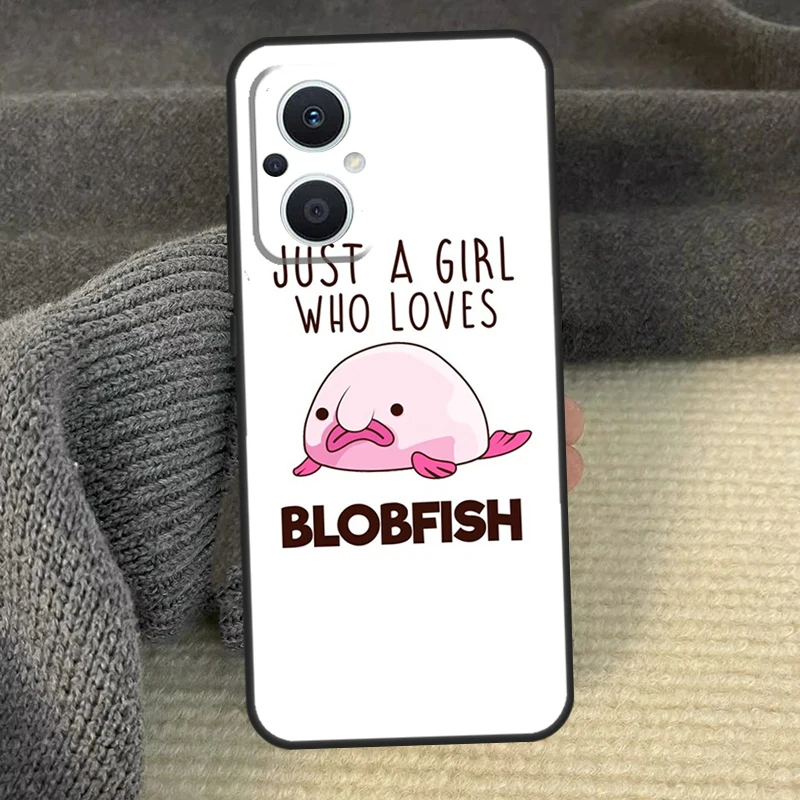 Cartoon Blobfish Case For OPPO Reno 8T 2Z 4 5 Z 6 7 8 Lite 10 Pro OPPO Find X2 X3 X5 X6 Pro Neo Lite Cover