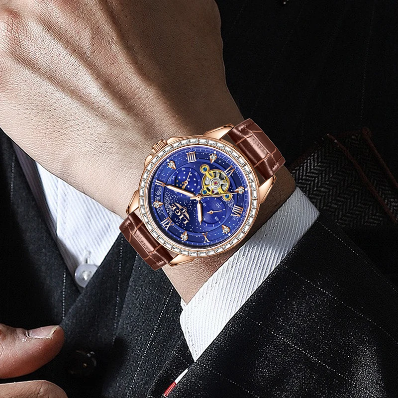 LIGE 2026 Automatic Mens Watch Fashion Luxury Mechanical Watches Men 30M Waterproof Luminous Business Wristwatches Reloj Hombre
