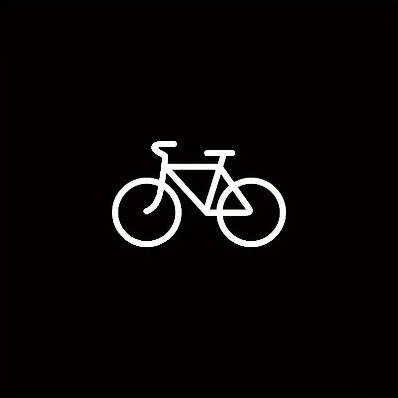 

2PCS/SET Bicycle Line Icon Sticker White Minimalist Design Adhesive Decal for Bike Car Laptop Decorative