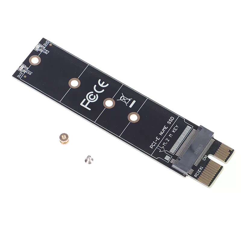 PCIE to M.2 NVMe SSD Adapter M Key M.2 PCI-E X1 Raiser Card for Internal Solid State Drive
