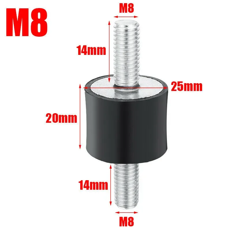 Effective 4X Rubber Buffer Set Vibration Damper Silent Block Rubber Metal Buffer M5 M6 M8 for Radio Equipment and Instruments