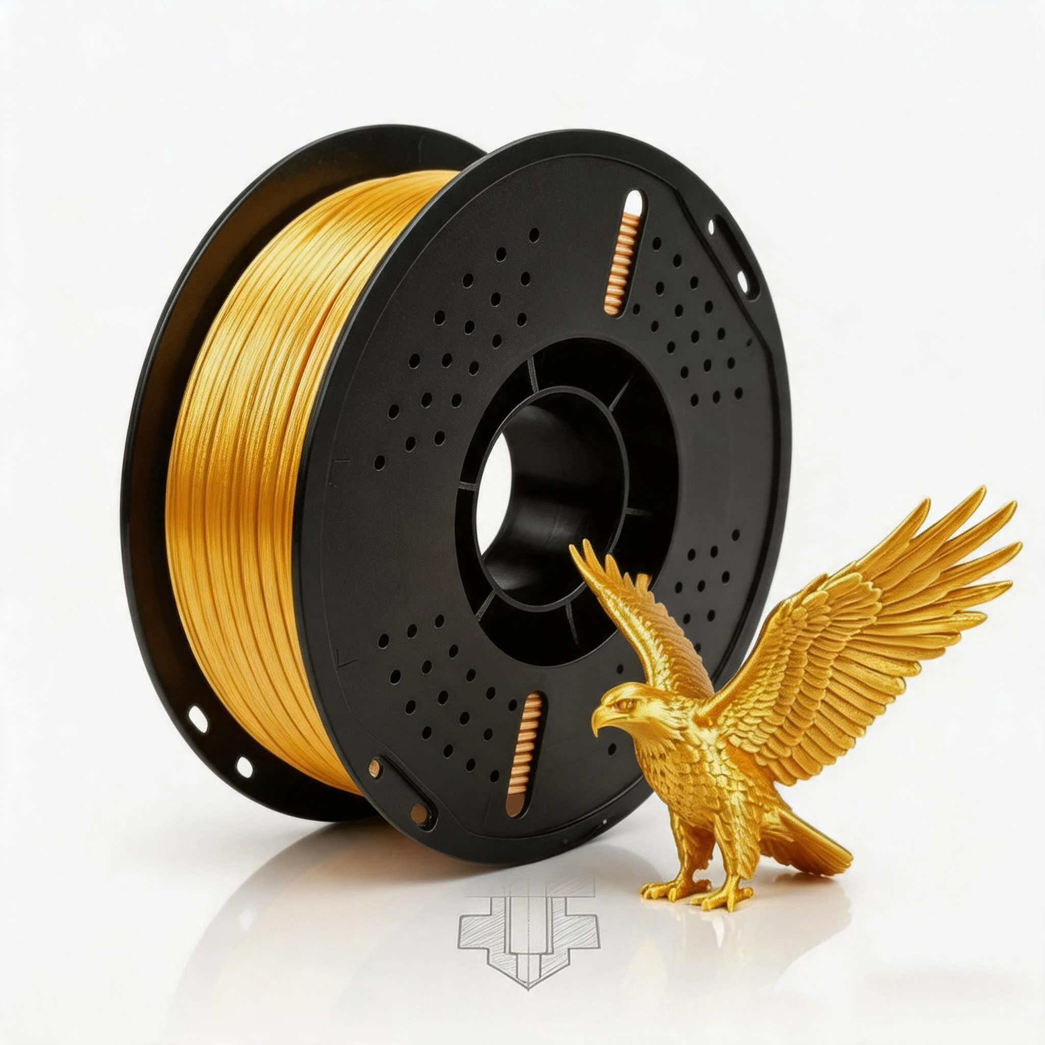 

Silk Gold PLA Filament 1.75 mm 3D Printing Filament 1kg Spool 3D Printer Material Shine golden Shiny Metallic Metal Silk