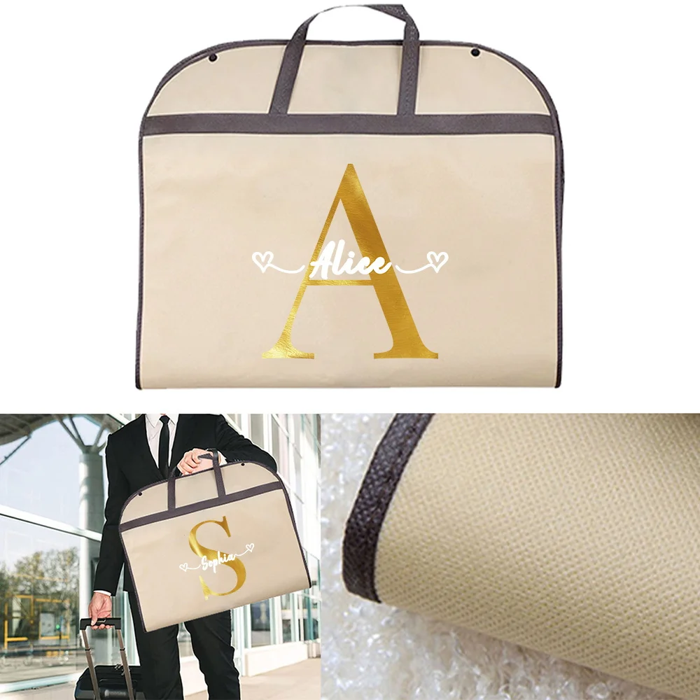 Fashion Custom Dust Cover Waterproof Cover Suit Jacket Dress Protective Equipment Hanging Wardrobe Storage Cabinet Letter Series