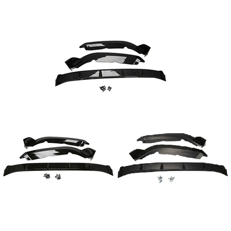 

3PCS Front Bumper Body Kit Front Splitter Spoiler Cover Trim For Honda Civic 2019-2020