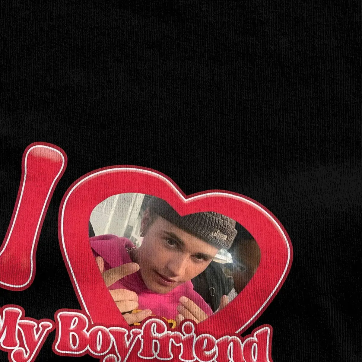 I Love My Boyfriend Justin Biebers T-Shirt Men Singer Y2K Funny Pure Cotton T-Shirts Summer Fashion Tee Shirt Oversized Clothing