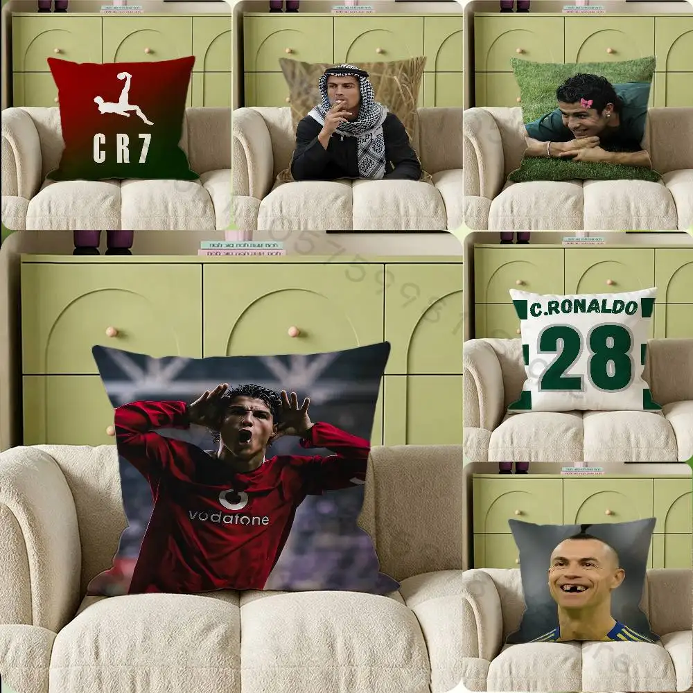R-Ronaldo Football CR7 Gifts PillowCase Sofa Cushion Cover Suitable For Home Bedroom Room custom Decor