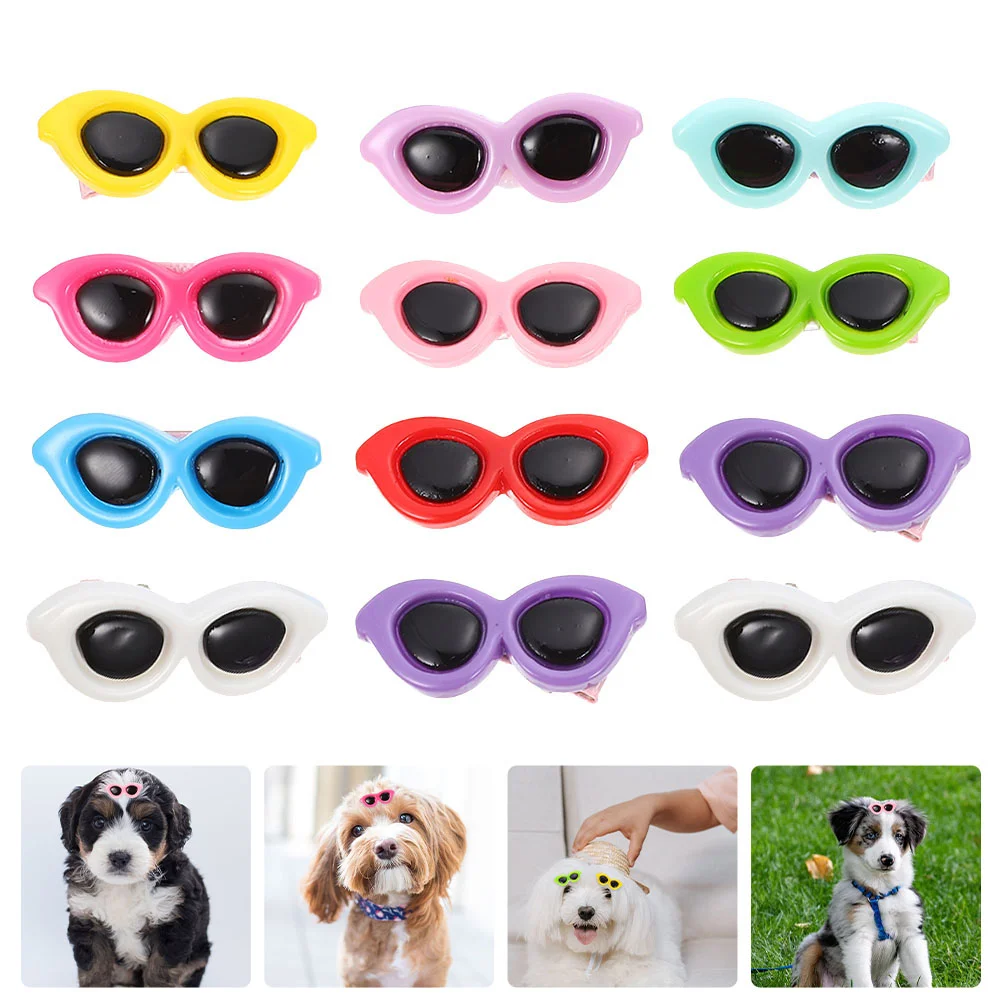 

Pet Glasses Hairpin Puppy Hairpins Dog Accessories Decors Lovely Plastic Headdress Headdresses Cosplay