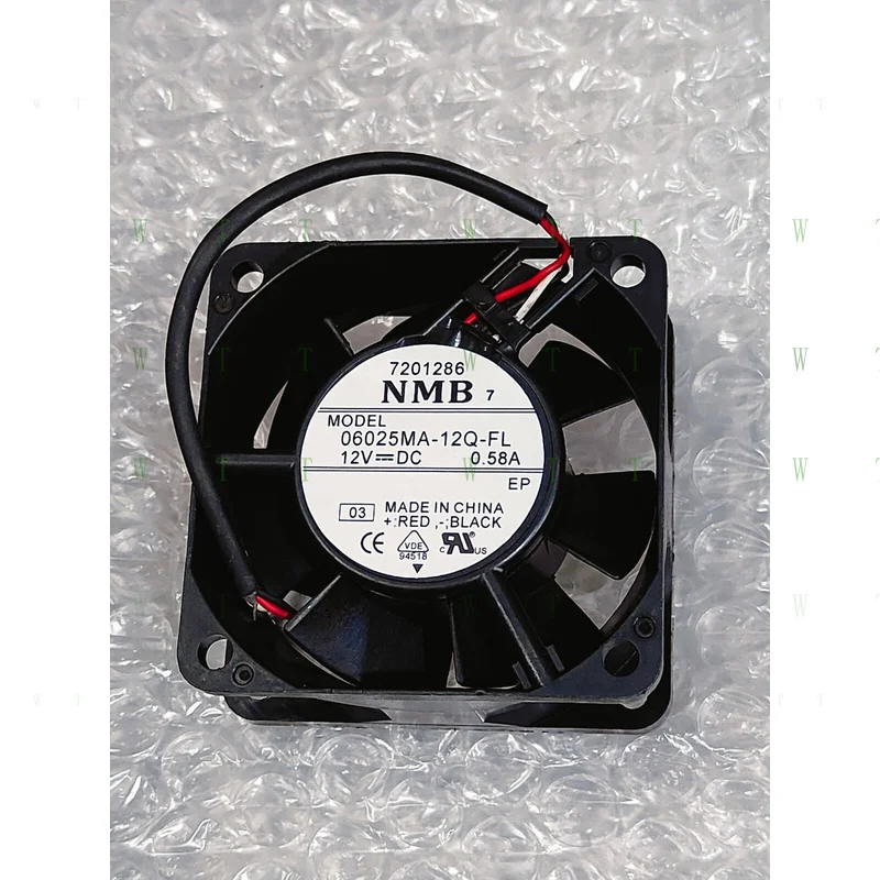 

H 1 шт. NMB вентилятор 06025MA-12Q-FL DC12V 0,58A 6025 6 см 3-проводной охлаждающий вентилятор