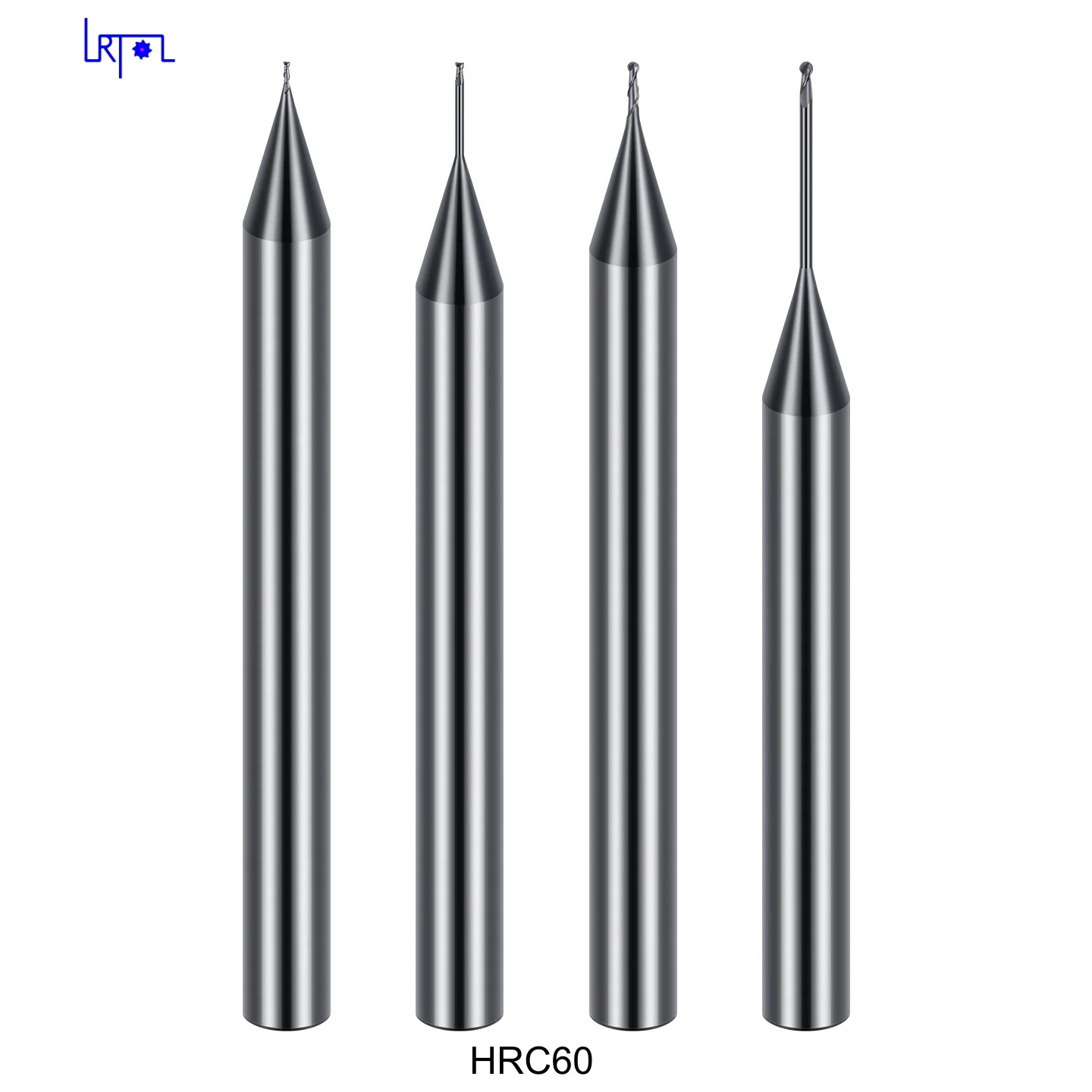 HRC60 R0.2-R0.4/0.2d-0.5d *4*50mm Micro Extra Long Ball Nose Solid Carbide Long Neck End Mill for CNC Machine