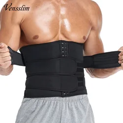 Vensslim Mens Hot Neoprene Workout Waist Trainer Corset Sauna Sweat Slimming Belly Trimmer Cincher Belt Weight Loss Slim Strap
