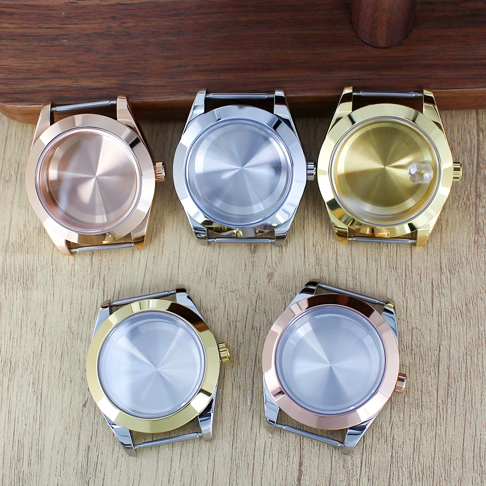 36 مللي متر/39 مللي متر موضة والعتاد شطبة حافة مستديرة ساعة حافظة الياقوت الزجاج ل Nh35 Nh36 Nh70 Nh72 8215 Movt 28.5 مللي متر الطلب DJ SK وزارة الدفاع أجزاء